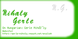mihaly gerle business card